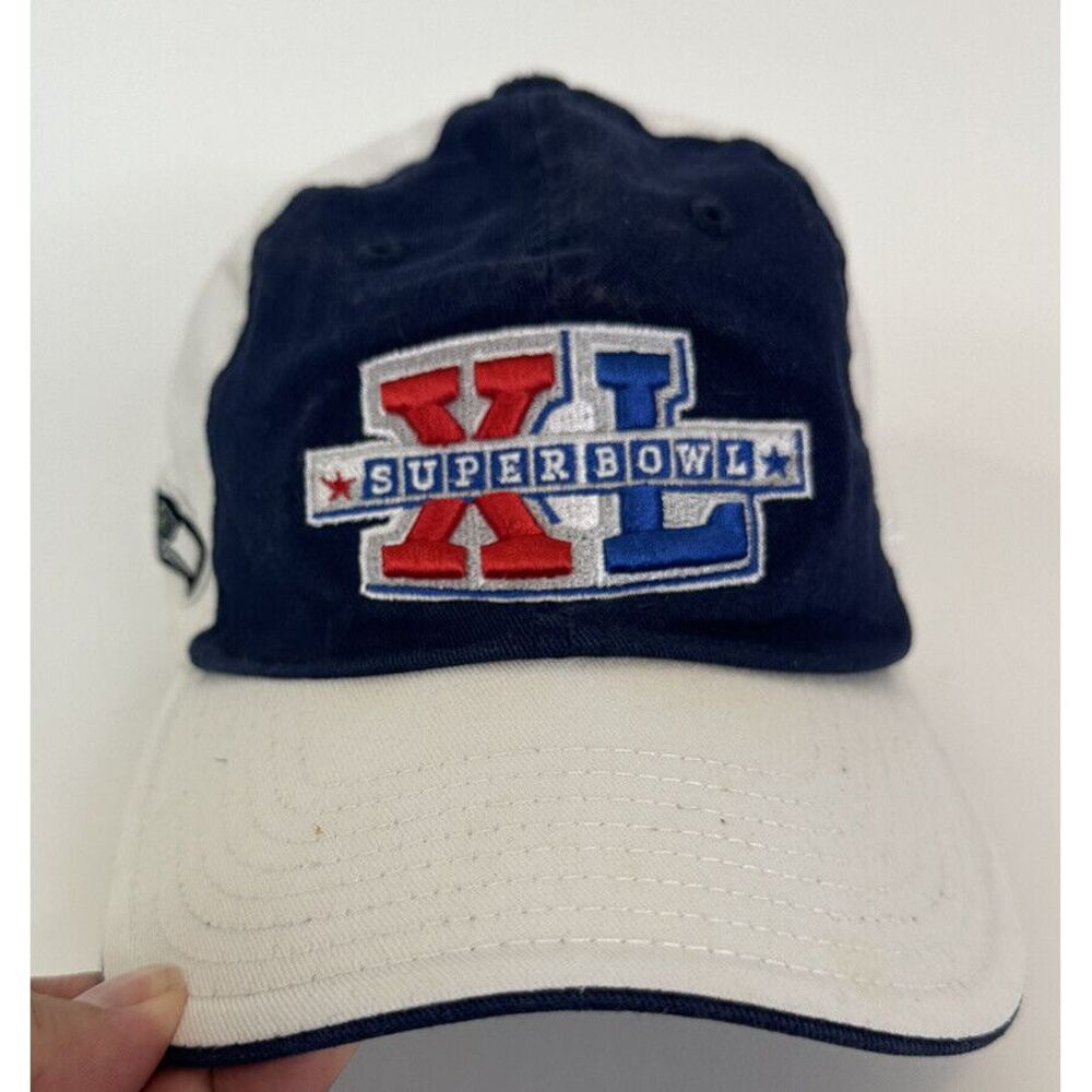Reebok NFL Super Bowl XL Hat Pittsburgh Steelers Seahawks Adjustable‎ OSFA 2006